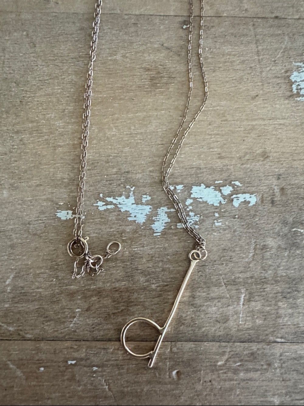 14 K GOLD FILLED “d” NECKLACE BY SDMarieJewelry